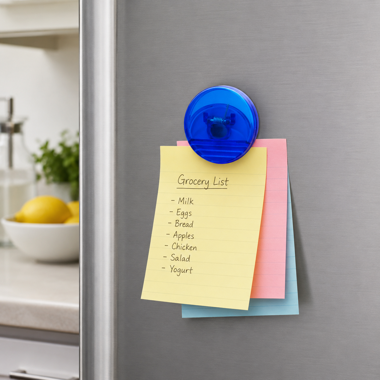Round Magnetic Memo Clip Holder