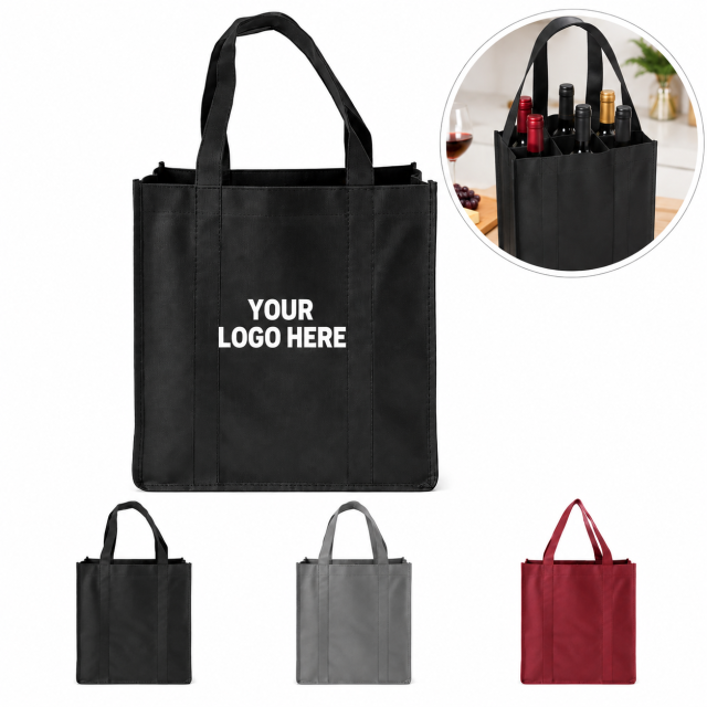 Six-Bottle Non-Woven Beverage Carrying Tote