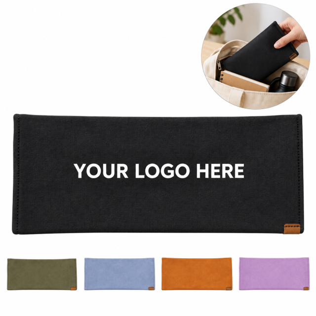 Spring Closure PU Leather Storage Pouch