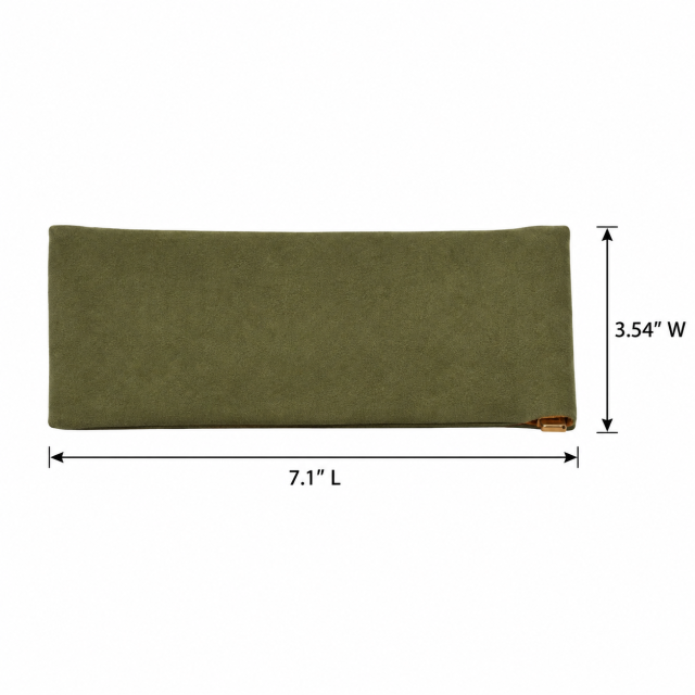 Spring Closure PU Leather Storage Pouch