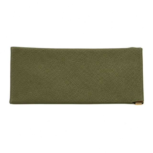 Spring Closure PU Leather Storage Pouch