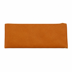 Spring Closure PU Leather Storage Pouch