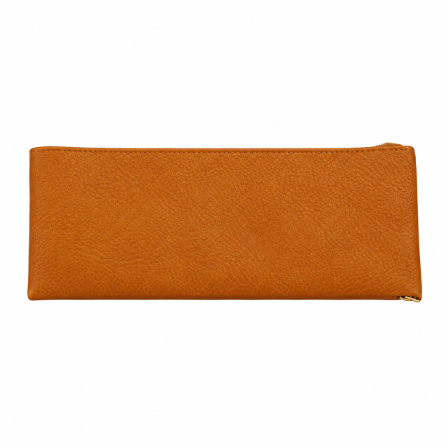 Spring Closure PU Leather Storage Pouch