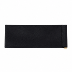Spring Closure PU Leather Storage Pouch