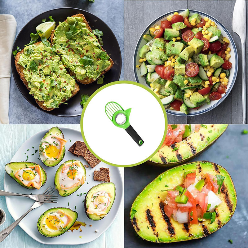 Stainless Steel 3-in-1 Avocado Cutter