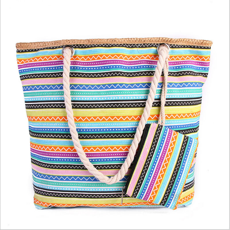 Summer Beach Handbag With Wallet