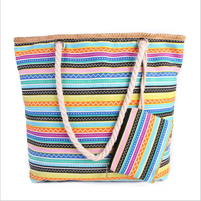 Summer Beach Handbag With Wallet