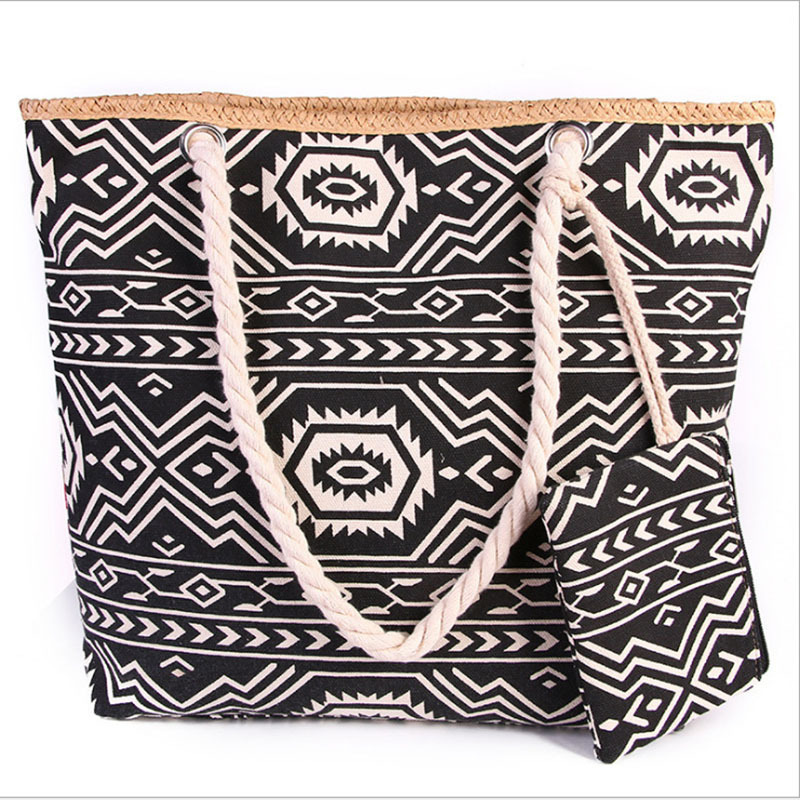 Summer Beach Handbag With Wallet