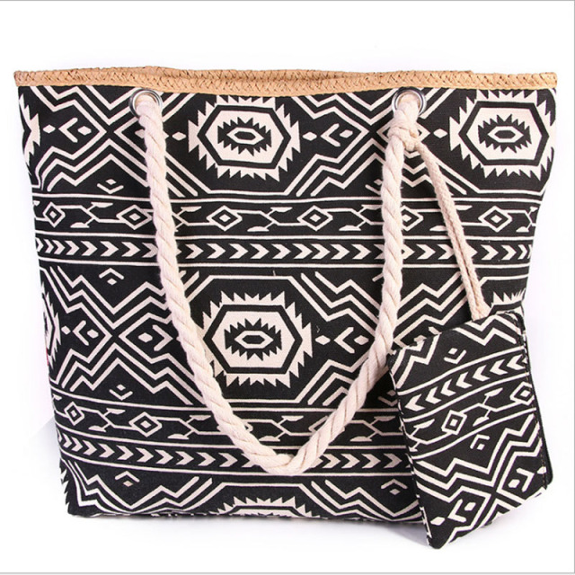 Summer Beach Handbag With Wallet