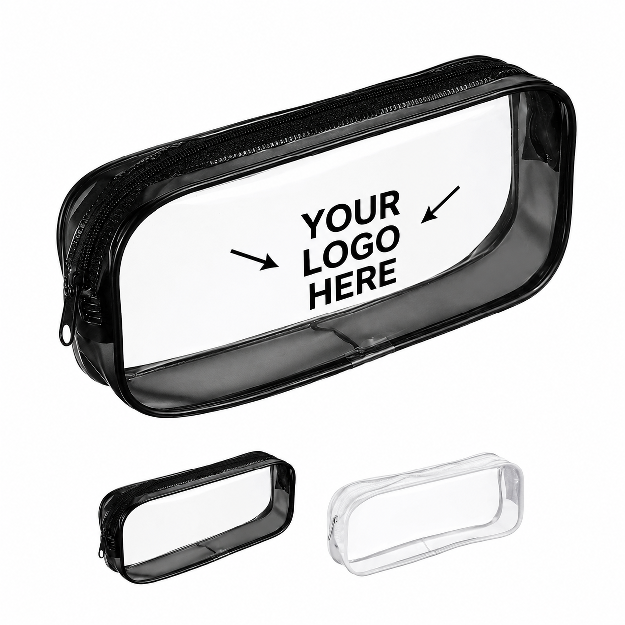 Transparent PVC Pencil Case With Zipper Closure