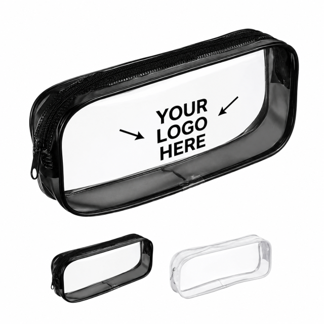 Transparent PVC Pencil Case With Zipper Closure