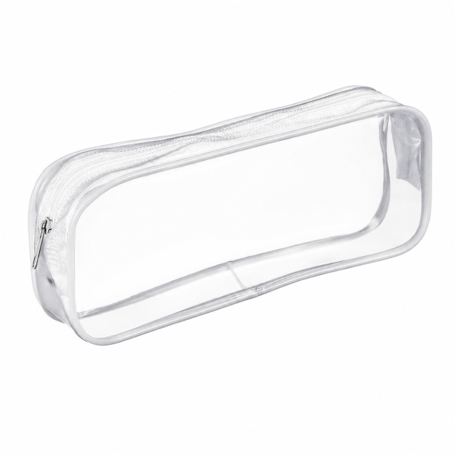 Transparent PVC Pencil Case With Zipper Closure