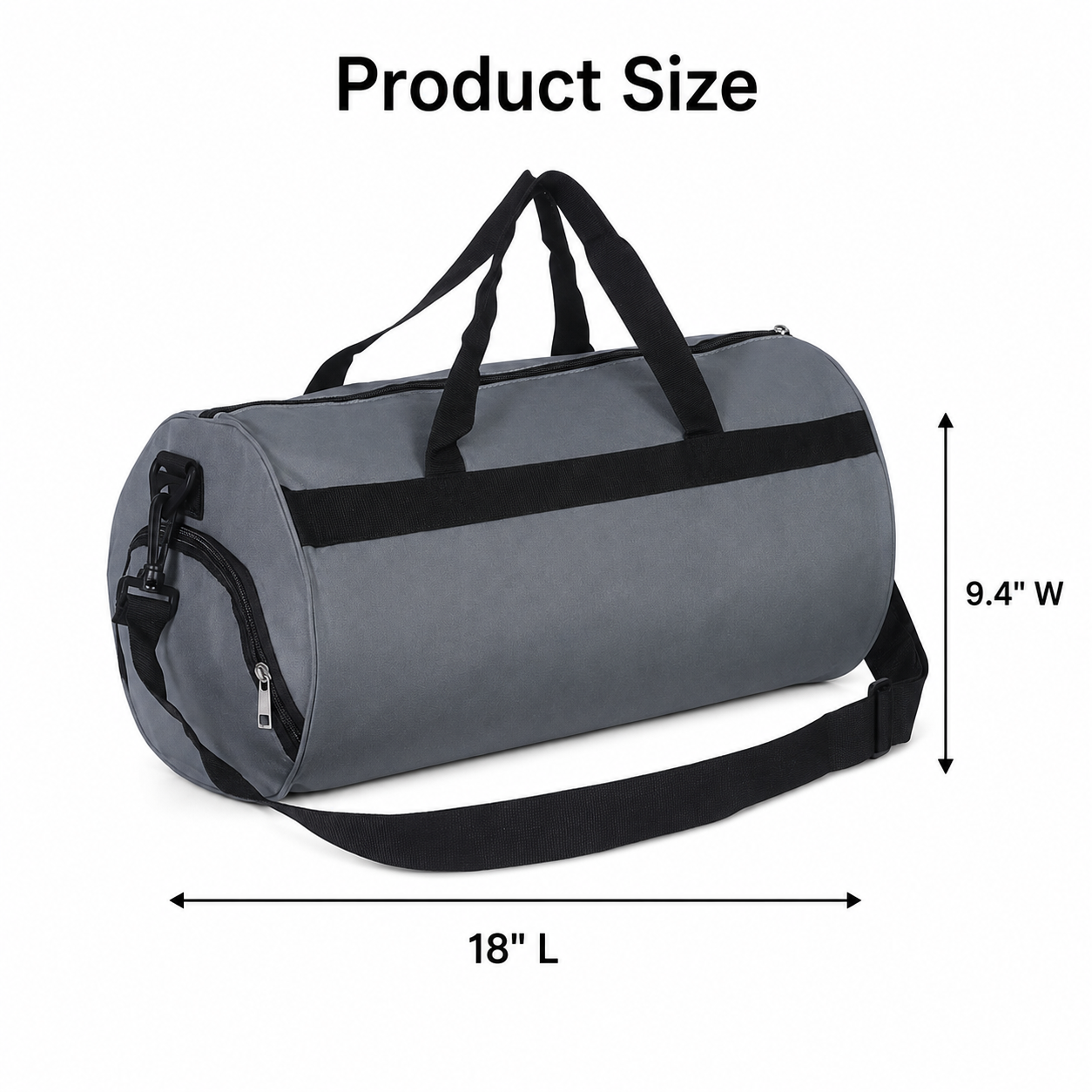 Versatile Nylon Travel Duffel Bag With Shoe Compartment