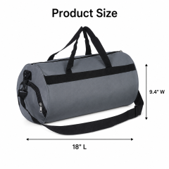 Versatile Nylon Travel Duffel Bag With Shoe Compartment