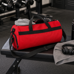 Versatile Nylon Travel Duffel Bag With Shoe Compartment