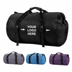 Water Resistant Compact Travel Duffel Bag With Adjustable Shoulder Strap