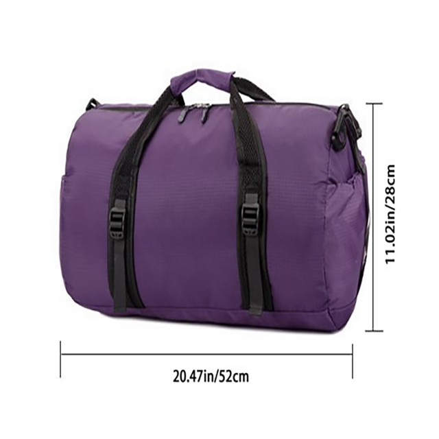 Water Resistant Compact Travel Duffel Bag With Adjustable Shoulder Strap