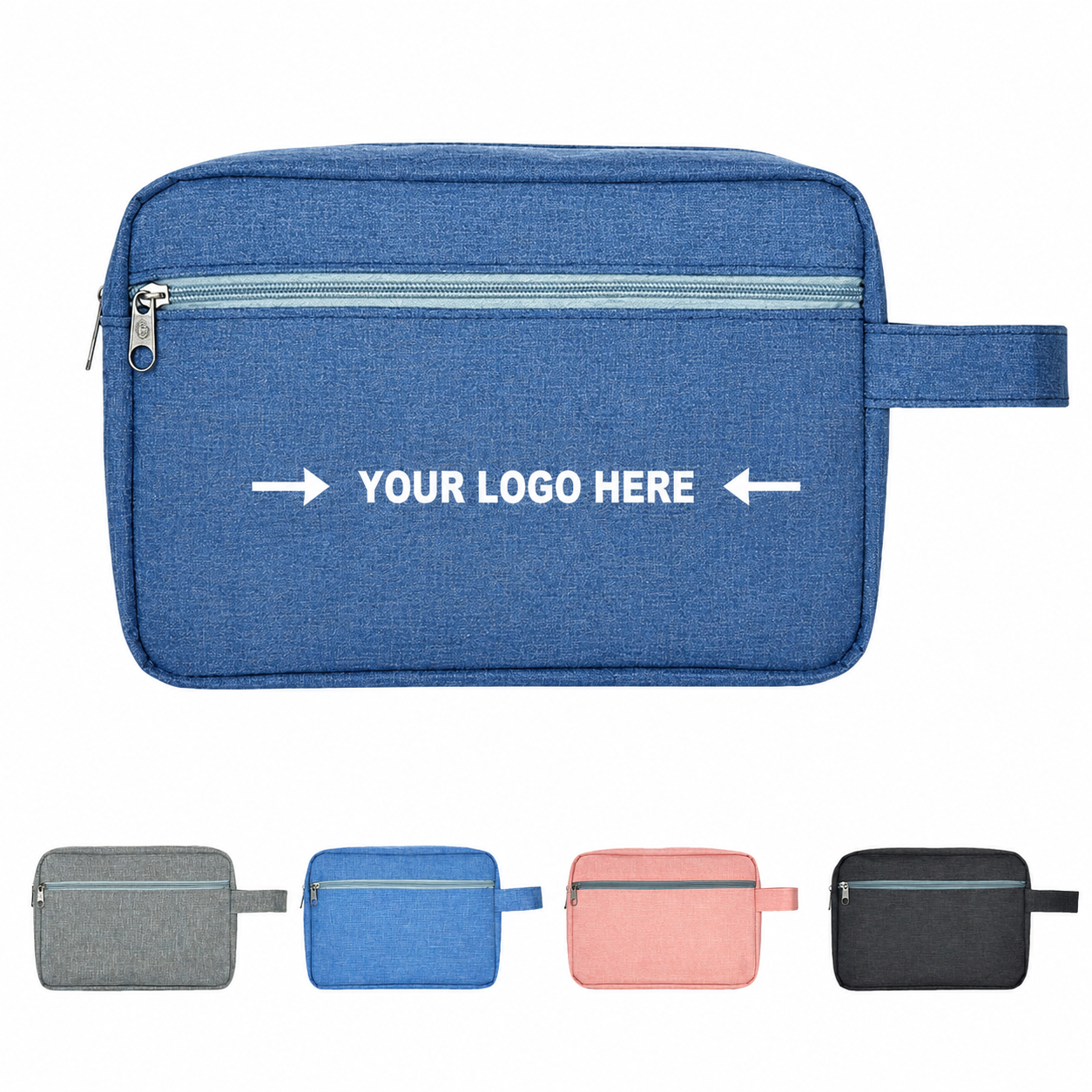 Waterproof 600D Polyester Travel Toiletry Bag With Handle