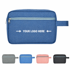 Waterproof 600D Polyester Travel Toiletry Bag With Handle