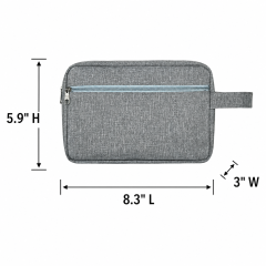 Waterproof 600D Polyester Travel Toiletry Bag With Handle