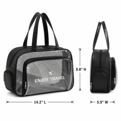 Waterproof PVC Clear Toiletry Bag With Shoe Compartment