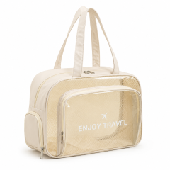 Waterproof PVC Clear Toiletry Bag With Shoe Compartment
