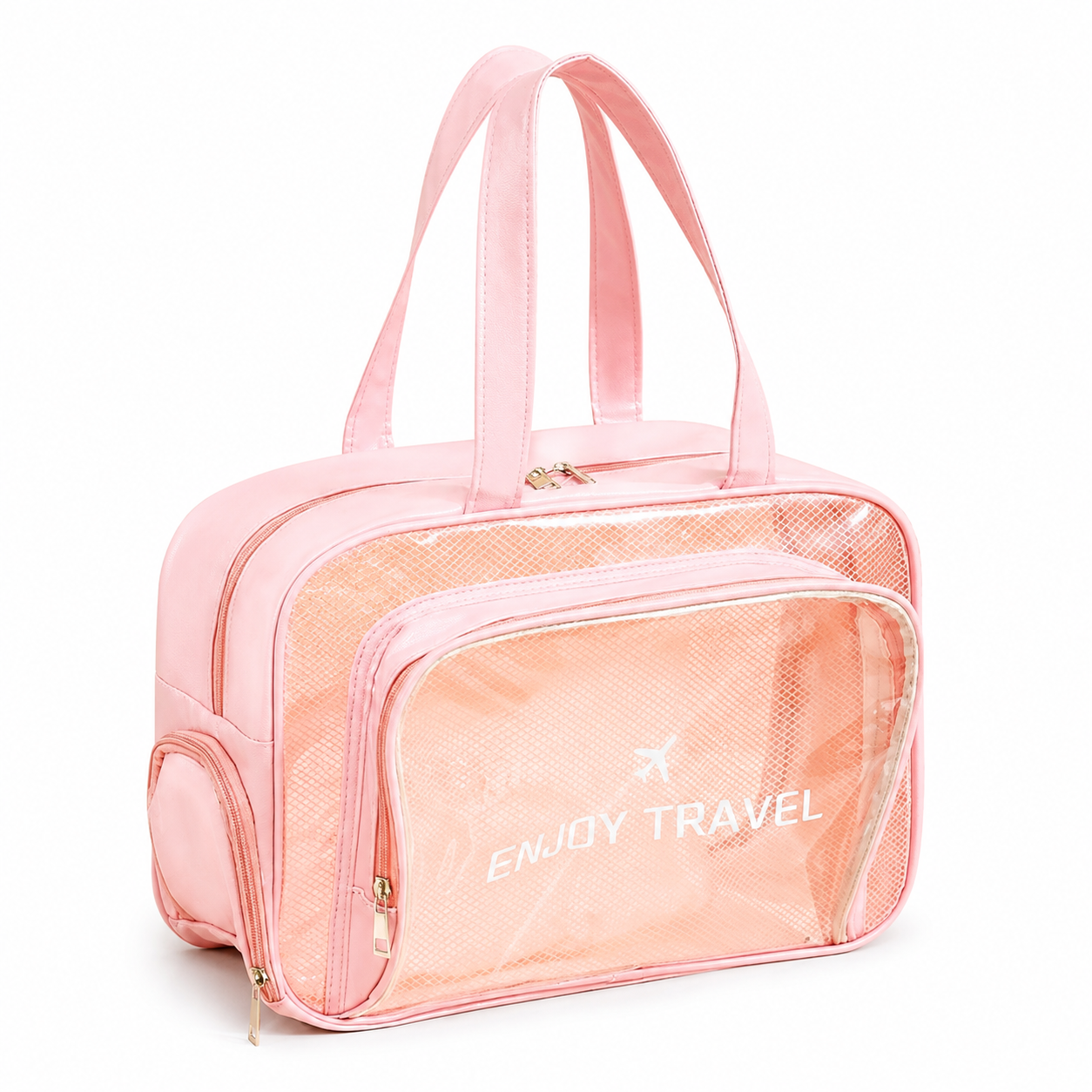 Waterproof PVC Clear Toiletry Bag With Shoe Compartment