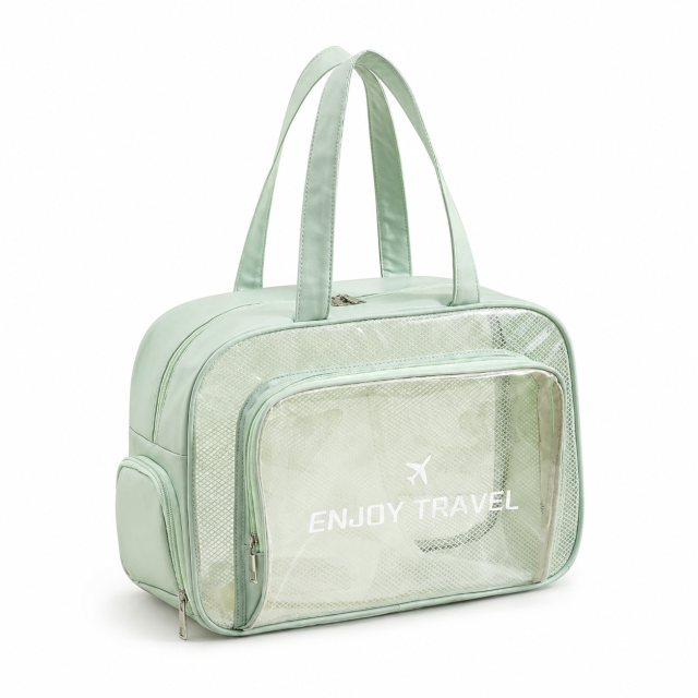 Waterproof PVC Clear Toiletry Bag With Shoe Compartment