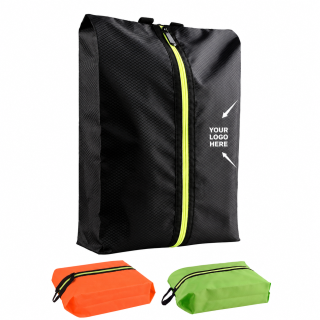 Waterproof Polyester Shoe Storage Bag With Zipper Handle Design