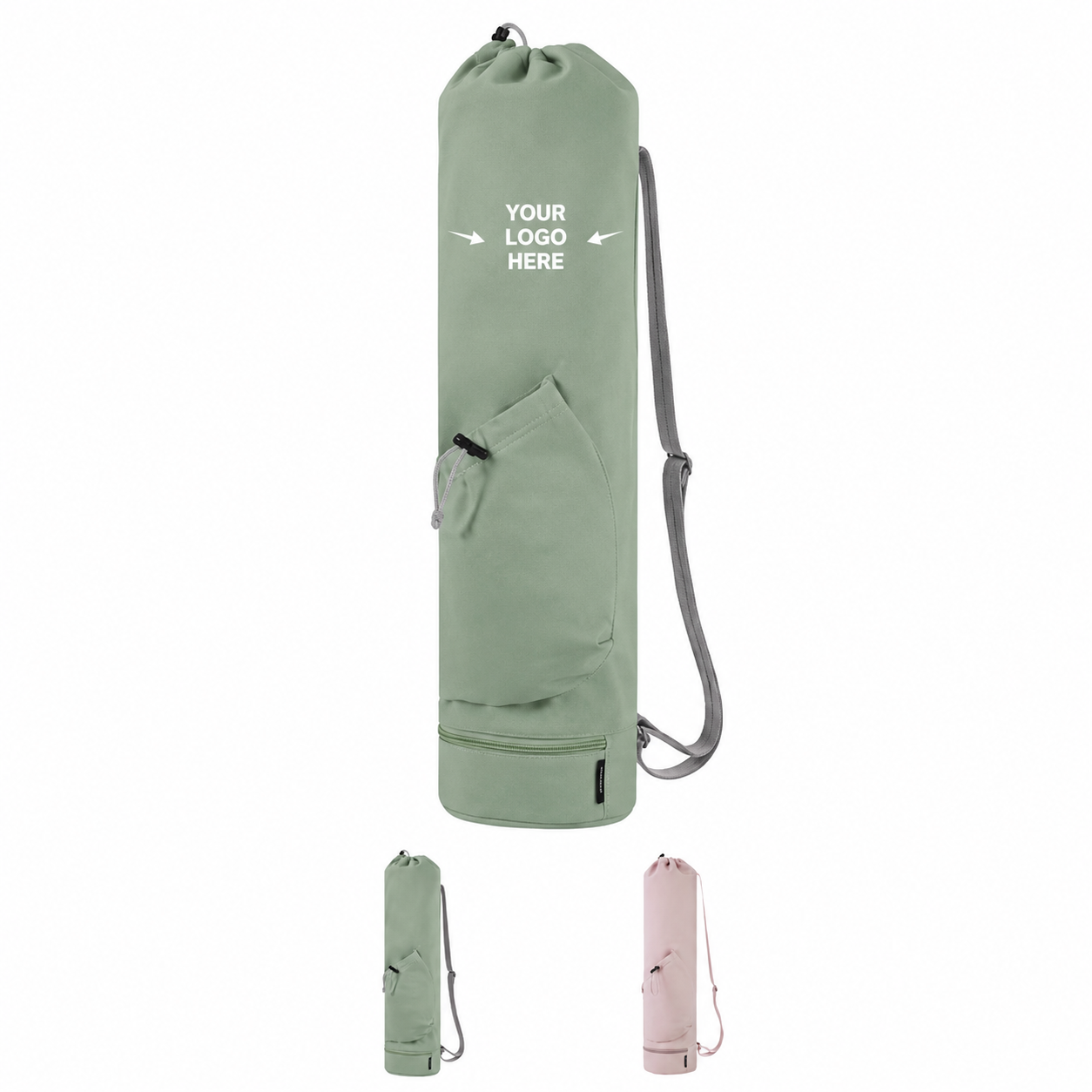 Waterproof Yoga Mat Bag With Wet Pocket And Drawstring Closure