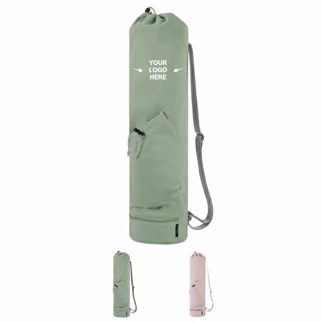 Waterproof Yoga Mat Bag With Wet Pocket And Drawstring Closure