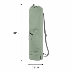Waterproof Yoga Mat Bag With Wet Pocket And Drawstring Closure