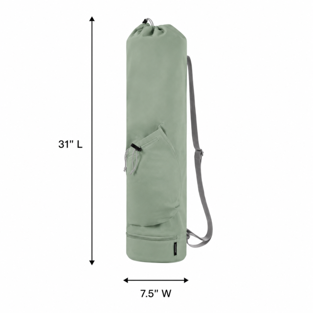 Waterproof Yoga Mat Bag With Wet Pocket And Drawstring Closure