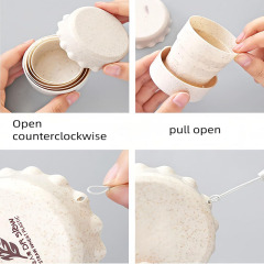 Wheat Straw Foldable Collapsible Cup Bottle