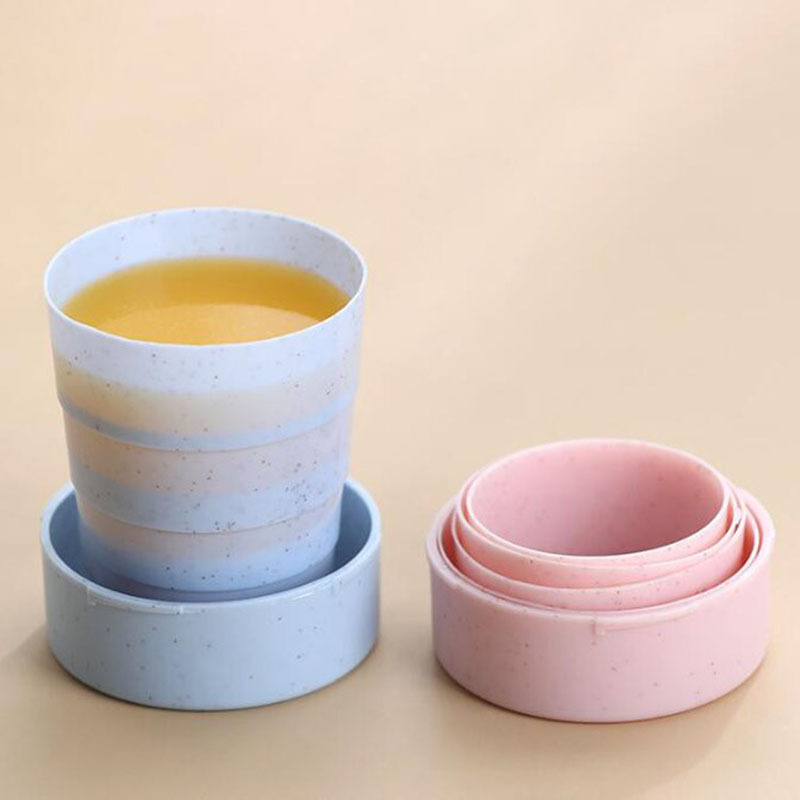 Wheat Straw Foldable Collapsible Cup Bottle
