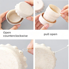 Wheat Straw Foldable Collapsible Cup Bottle