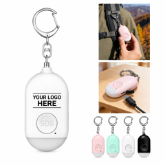 130 dB Personal Safety Alarm Keychain with Flashing Light