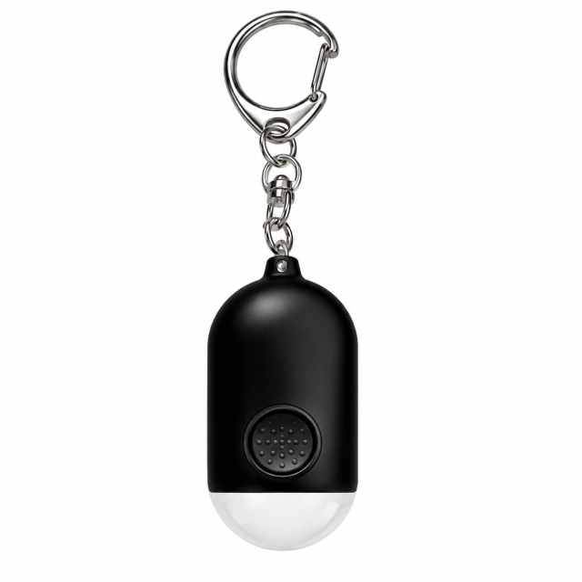 130 dB Personal Safety Alarm Keychain with Flashing Light