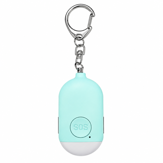 130 dB Personal Safety Alarm Keychain with Flashing Light