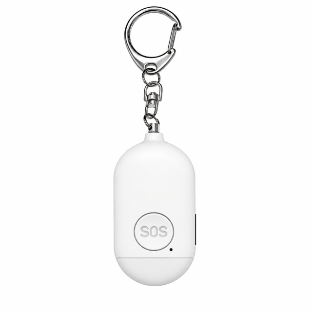 130 dB Personal Safety Alarm Keychain with Flashing Light