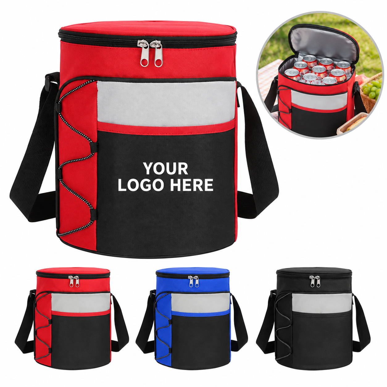 14-Can Collapsible Barrel Cooler With Shoulder Strap