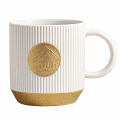 14 Oz Ceramic Coffee Mug With Bronze Accent