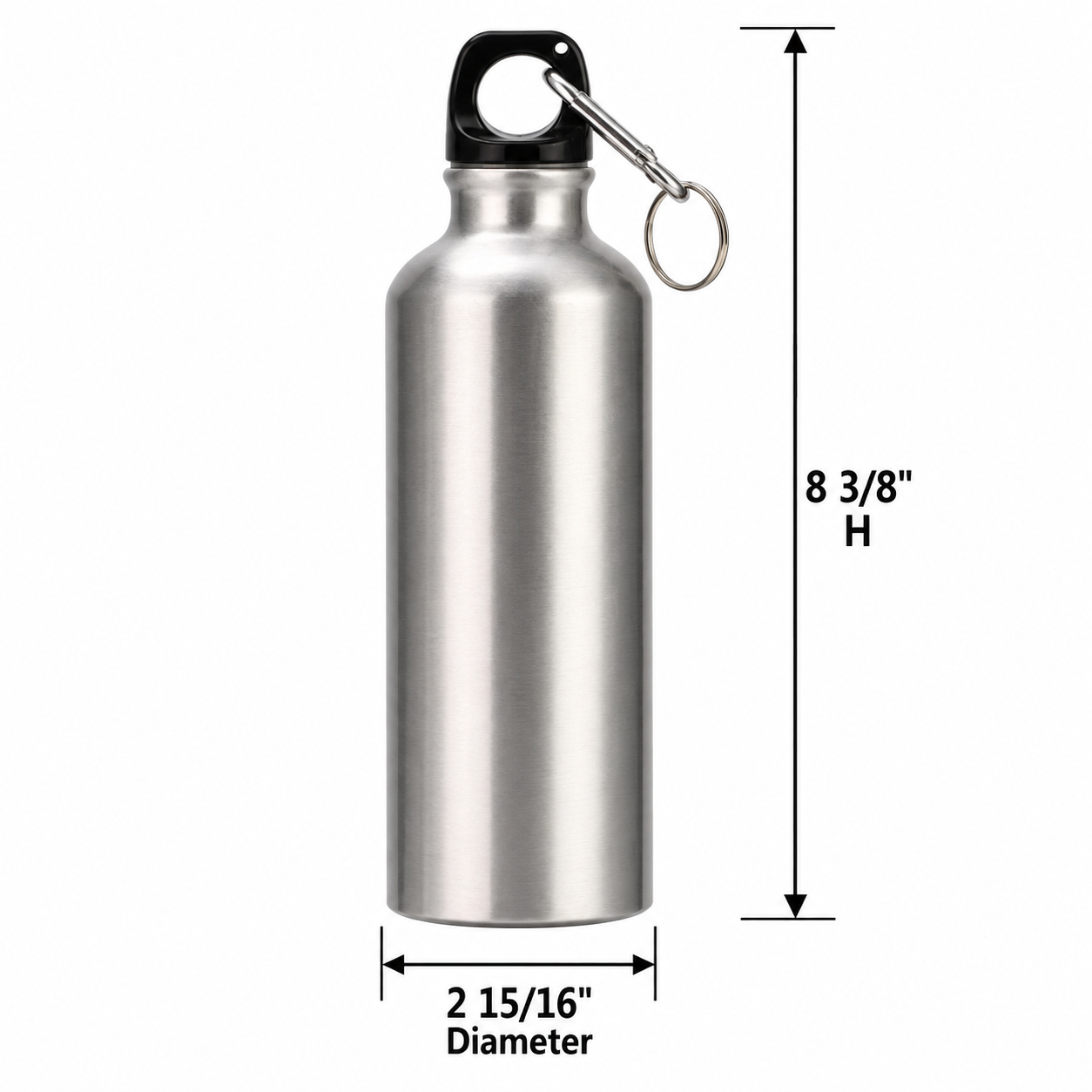 20 Oz Aluminum Travel Water Bottle With Clip