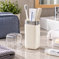 3-in-1 Double-Layer Portable Toothbrush Holder Set