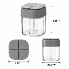 4-in-1 Compartment Plastic Seasoning Shaker