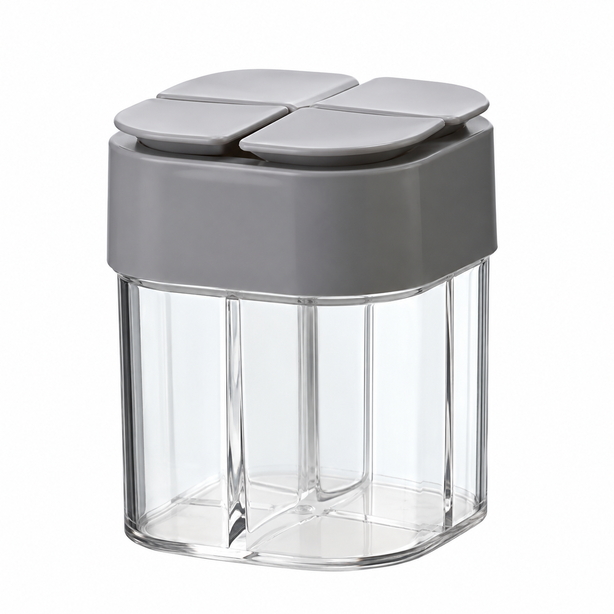 4-in-1 Compartment Plastic Seasoning Shaker