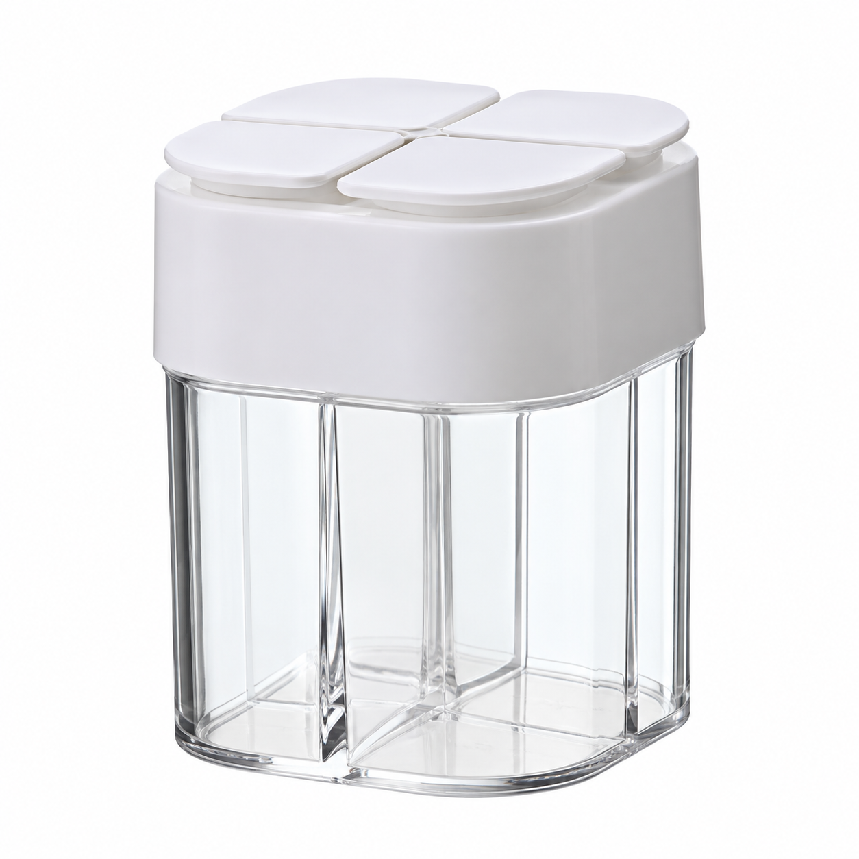 4-in-1 Compartment Plastic Seasoning Shaker