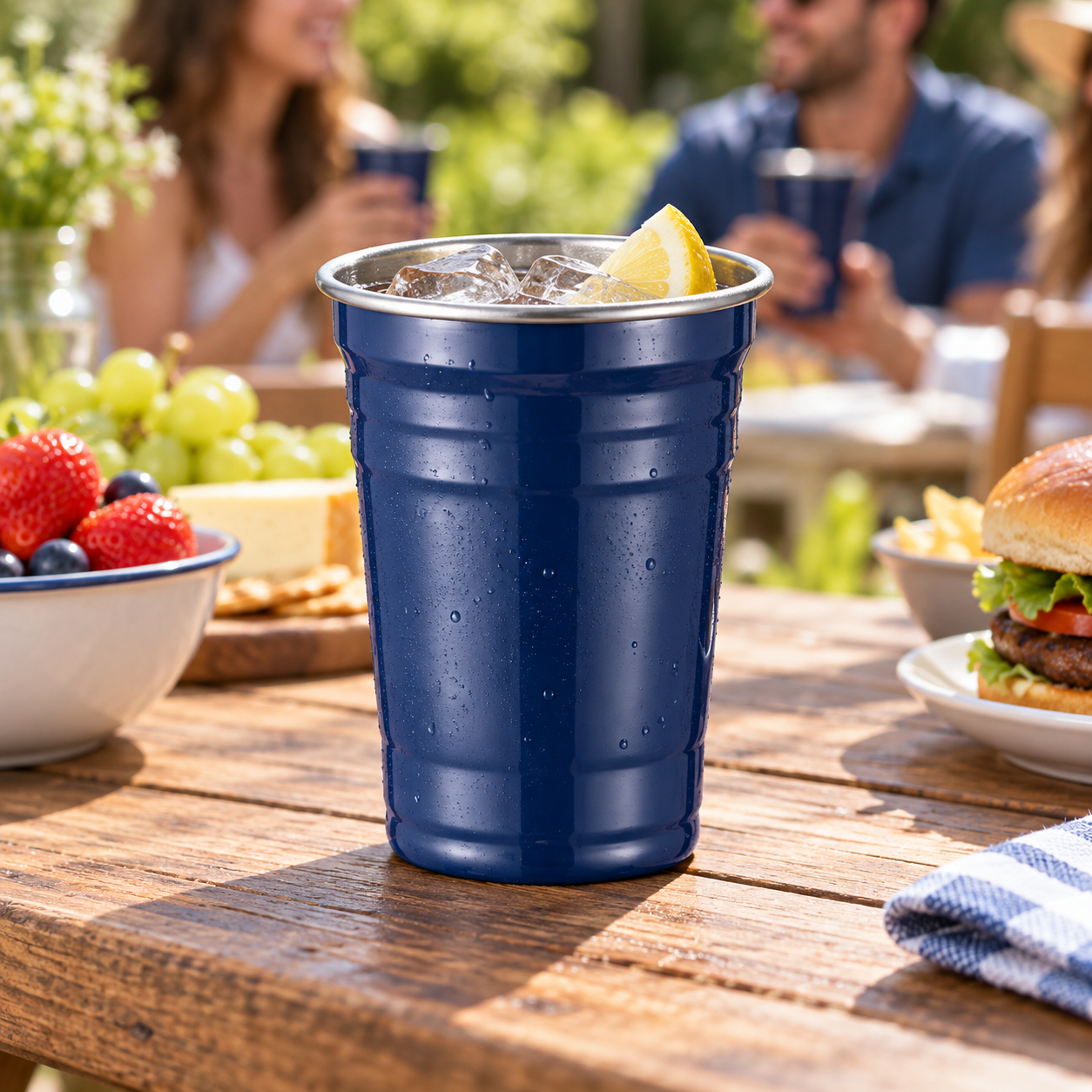 550 ml Stainless Steel Conical Tumbler With Lid And Straw