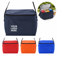 6-Can Insulated Polyester Cooler Lunch Bag