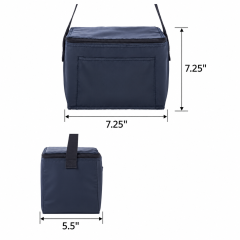 6-Can Insulated Polyester Cooler Lunch Bag